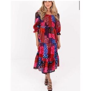J. Marie Colorful Smocked Dress